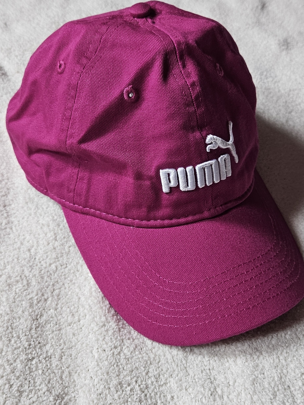 Puma Pink Baseball Cap with White Logo
